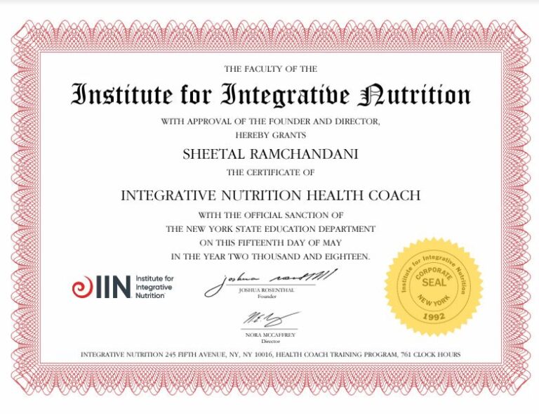 Integrative Nutrition Health Coach